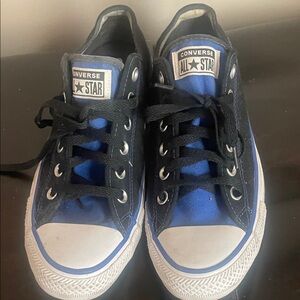 Custom made blue and black Converse Sneakers!